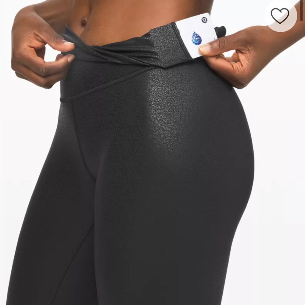 Wunder Under HR Crop 21” size 4 shimmer shine leggings women’s - Picture 3 of 13